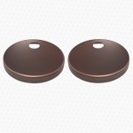 45mm Slimline BRUSHED BRONZE Top Fix Toilet Seat Hinge Fixings Covers Only PAIR - Image 5