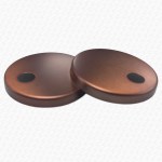 45mm Slimline BRUSHED BRONZE Top Fix Toilet Seat Hinge Fixings Covers Only PAIR - Image 6