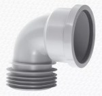 90° Elbow Cast Iron to Plastic Drain Connector 110mm Soil Pipe to 4" Cast Iron Grey