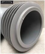 90° Elbow Cast Iron to Plastic Drain Connector 110mm Soil Pipe to 4" Cast Iron Grey - Image 6