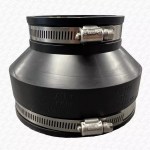 4" CLAY to 3" Plastic Rubber Coupling Soil Drain Pipe Repair Fitting With Clips - Image 5