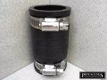 32mm 1 1/4" Universal Flexible Rubber Drain Coupler Fernco Type With Jubilee Clips - Image 3
