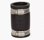32mm 1 1/4" Universal Flexible Rubber Drain Coupler Fernco Type With Jubilee Clips