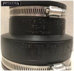 4" to 3" Rubber Coupling 110mm - 82mm Soil Drain Pipe Repair Fitting With Clips - Image 3