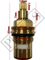 1/2" Ceramic Disc Tap Cartridges to suit SOME Paini Bristan San Marco Diva Taps - Image 2