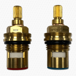 DISC006 A2 Ceramic Disc Tap Cartridge Valves 20 Spline x 7.6mm x 53mm Height Pair
