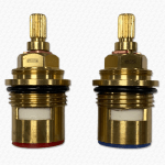 3/4" Bath Tap DISC012 Ceramic Disc Tap Cartridge Valves 20 Teeth x 7.5mm x 56mm Height Pair