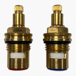 DISC015 / B2 Ceramic Disc Tap Cartridge Valves 24 Spline x 7.6mm x 52mm Height Pair