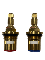 DISC016 Ceramic Disc Tap Cartridge Valves 20 Teeth x 7.9mm Long Spindle Pair