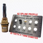 DISC205 Ceramic Disc Tap Cartridge Valves 20 Teeth x 7.6mm PAIR - Image 3