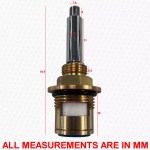 Ceramic Disc Tap Cartridge Valves to suit Bristan 1901 BATH or SHOWER Tap PAIR - Image 2