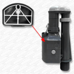 Macdee D-Shaped 3-Part Toilet Cistern Syphon Rapid Fit Flush Unit