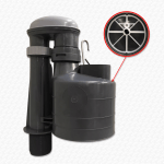 Macdee DSY7125 Short 7.5" Round 3-Part Toilet Flush Syphon