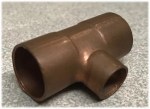 15mm x 15mm x 10mm End Feed Reducing Tee Branch - Copper Plumbing Fitting - Image 3