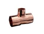 15mm x 15mm x 10mm End Feed Reducing Tee Branch - Copper Plumbing Fitting