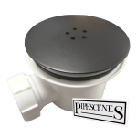 MATT BLACK Finish Shower Drain Waste Trap for 90mm Tray Hole - Fast Flow