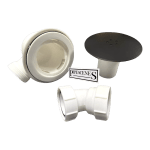 MATT BLACK Finish Shower Drain Waste Trap for 90mm Tray Hole - Fast Flow - Image 2