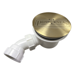 BRUSHED BRASS GOLD Finish Shower Drain Waste Trap for 90mm Tray Hole - Fast Flow - Image 5