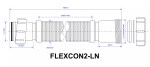 McAlpine FLEXCON2-LN 40mm Flexible Waste Pipe with BSP Coupling Nut to Compression - Image 3
