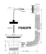 Standard Sink Waste to Fit Franke Blanco Type Sink with Rectangular Overflow - Image 3