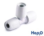 Hep2O - 10mm Equal Tee Joint - HD10/10W - Pushfit by Wavin