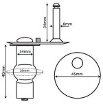 Toilet Seat Top Fix Hinge Pack NEW 8mm Pins - Image 2