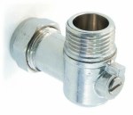 15mm x 1/2" Flexi Tail Adapter – Integrated Isolating Valve for Taps & Toilets