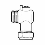 15mm x 3/8" Flexi Tail Adapter for Taps & Toilets with Built in Isolating Valve - Image 3