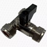 15mm Isolation Tee Valve 1/4 Turn ON OFF Service Valve Compression - Image 3