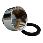 Chrome Shower Hose Adapter 3/4 inch (25mm) to 1/2 inch (21mm) - Image 2
