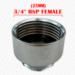 Chrome Shower Hose Adapter 3/4 inch (25mm) to 1/2 inch (21mm) - Image 3