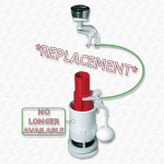 Old Wirquin Push Button Flush Valve REPLACEMENT Red Valve Green Cable Obsolete