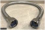 EXTRA SHORT 50cm Long Shower Hose 1/2" Chrome Plated Double Knurled Interlocking