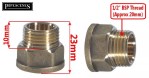 1/2" BSP Male x Female Brass Tap Extension / Brass Extender 1/2" INCH - Image 2