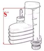 Opella Toilet Flush Valve Syphon 8" Dual Flush WRAS Approved - Image 3