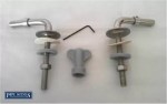 Stainless Steel Toilet Seat Hinges L Shape Brackets Metal with Tools - Image 6