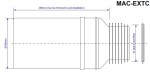 MAC-EXTC Pan Connector Adapter WC for Cast Inside Diameter approx 75mm 80mm - Image 3