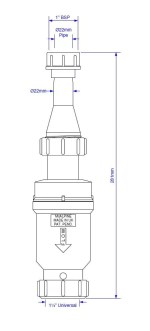 McALPINE MACVALVE-3 Waterless Self Sealing Tundish Trap 22mm Inlet 32mm Outlet - Image 4