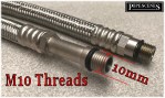 30cm Long Monobloc Tap Flexible Tail M10 x 3/8" Thread 300mm Braided 10mm PAIR - Image 3