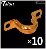 15mm Copper Saddle Clips – Pack of 10 for Plumbing & Heating Pipes