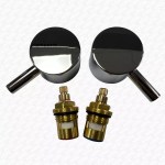 Modern Lever Tap Reviver Kit 1/2" Tap Ceramic Disc Quarter Turn Metal Heads 45mm - Image 2