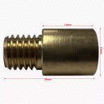 M10 Brass Munsen Ring Clip Extension Post / Single Screw Fixing - Image 4