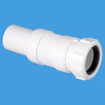 SHORT Flexible Waste Pipe Hose Adjustable for 32mm 34mm 36mm Basin Waste Pipe - Image 2