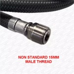 Shower Hose for Pull Out Shower / Tap with Small end 15mm 150cm Long - Image 2