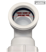 32mm Chrome Pipe to 34mm 36mm Plastic Pipe Waste Pipe 1 1/4" Adaptor Elbow - Image 4