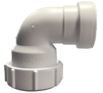 32mm Chrome Pipe to 34mm 36mm Plastic Pipe Waste Pipe 1 1/4" Adaptor Elbow - Image 7