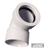 32mm Chrome Pipe to 36mm Solvent Weld Glued Pipe Waste Pipe 1 1/4" Adaptor Elbow