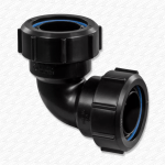 Black McAlpine MS4-BL 32mm Elbow – Universal Multifit Waste Pipe Fitting