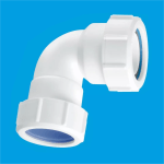 McAlpine MS4-ISO 32mm Elbow – UK to European Waste Pipe Adaptor 90° Bend
