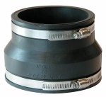 4" Rubber Coupling 110mm PVC Soil Drain Pipe Coupler -Repair Fitting With Clips